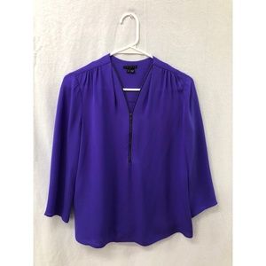 Theory Royal Blue 100% Silk Shirt